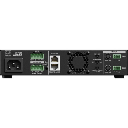 Audac SCP250 Compact dual-channel power amplifier - 2 x 500W @ 4 Ohm - 1000W @ 70/100V