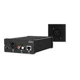 Audac WP45M/B receiver apg20+wall panel set mic - 45x45 black