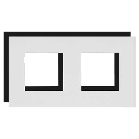 Audac CF45DH/B double cover frame for 45x45mm wall panel - hooks - ral9004