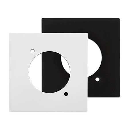 Audac CP45DSZ/B coverplate 45x45mm - d-size hole - black