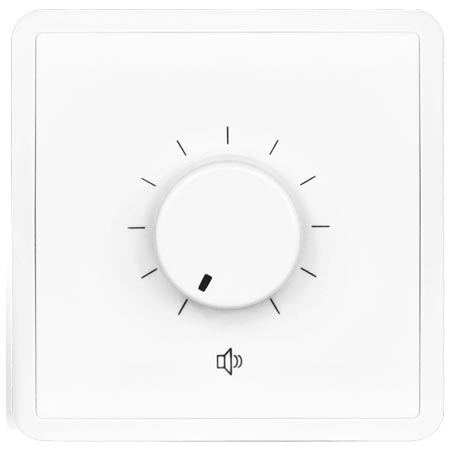 Audac VC3022/W volume control 20w 100v 80x80european standard - white