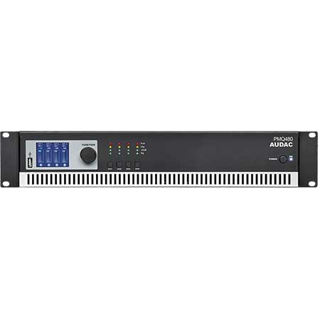 Audac PMQ480 WaveDynamicsT quad channel 100v power amplifier - 4 x 480w