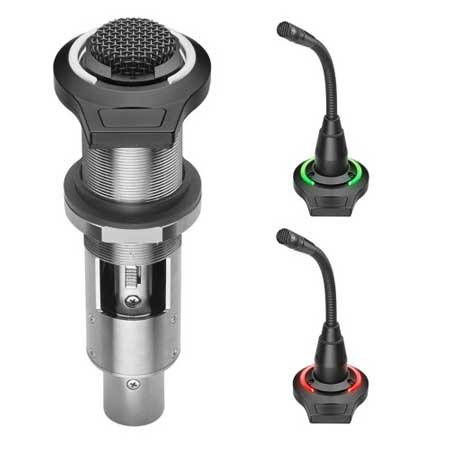 Audio-Technica AT8657/LED Flush-mount microphone adapter with LED ring and touch switch for EXTERNAL control