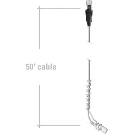 Audio-Technica ES933WC/MIC Cardioid Condenser Gooseneck Microphone, White