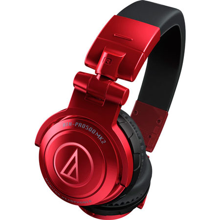 Audio-Technica ATH-PRO500MK2 RD Professional DJ Monitor Headphones