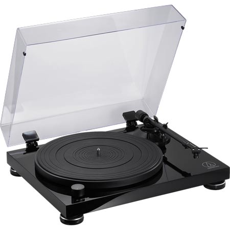 Audio-Technica AT-LPW50PB Manual Belt drive wood base turntable