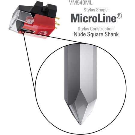 Audio-Technica VM540ML Dual Moving Magnet Stereo Cartridge with MicroLineT stylus