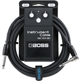 Boss BIC-10A-BK BLACK 3M Instrument Cable, straight to angle, 1/4