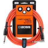 Boss BIC-10A-OR ORANGE 3M Instrument Cable, straight to angle, 1/4
