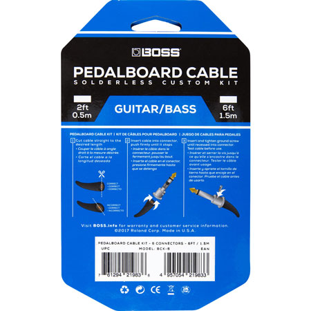 Boss BCK-6 Pedalboard cable kit 6 connectors 1.8m