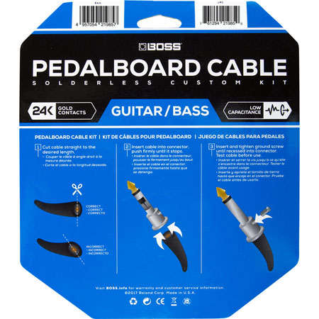 Boss BCK-24 Pedalboard cable kit 24 connectors 7.3m