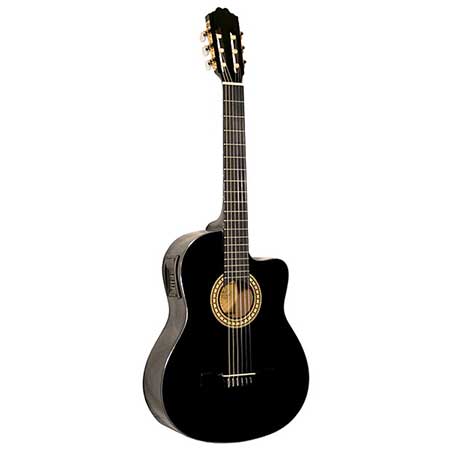 Kirkland Mod.11n Cut. EQ Concert Guitar Cut EQ, black