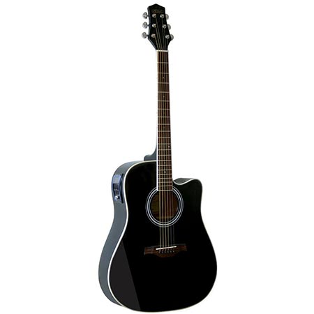 Kirkland AH Dreadnought CE black guitar