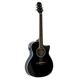 Kirkland AH Grand Concert CE black guitar