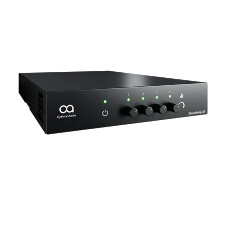 OptimalAudio SAMP20 4 x 125W amplifier with integral DSP