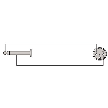 ProCab CLA591/10 6.3mm jack male to XLR-F - 2x1.5mm - 10m