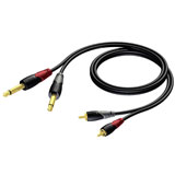 ProCab CLA631/3 2xRCA/cinch male to 2x6.3 mm jack male - 3m