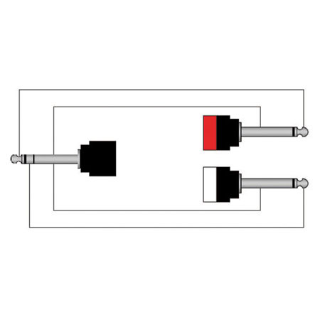 ProCab CLA721/3 6.3 mm jack male stereo to 2 x 6.3 mm jack male - 3m