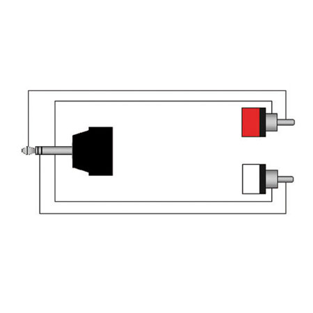 ProCab CLA711/5 3.5 mm Jack male stereo to 2 x RCA/Cinch male - 5m