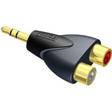 ProCab CLP211 Adapter 2 x RCA/Cinch female to 3.5 mm Jack male stereo