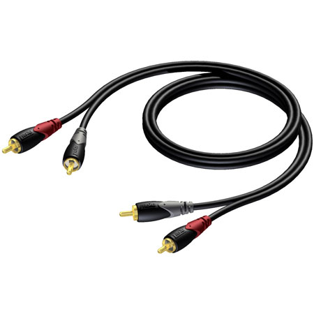 ProCab CLA800/1 2 x RCA/Cinch male to 2x RCA/Cinch male - 1m