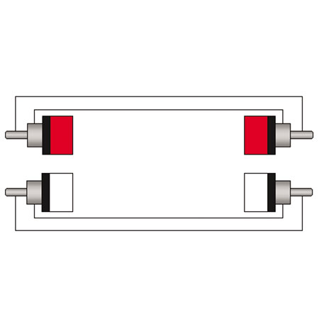 ProCab CLA800/1 2 x RCA/Cinch male to 2x RCA/Cinch male - 1m