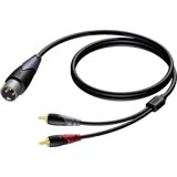 ProCab CLA703/1.5 XLR male - 2 x RCA/Cinch Male 1.5m