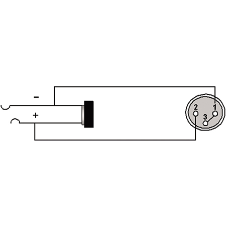 ProCab VC110 Adapter XLR female to 6.3 mm Jack female stereo