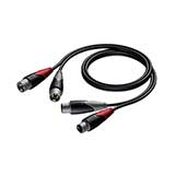 ProCab CLA710/0.5 2 x XLR male to 2 x XLR female - 0.5m