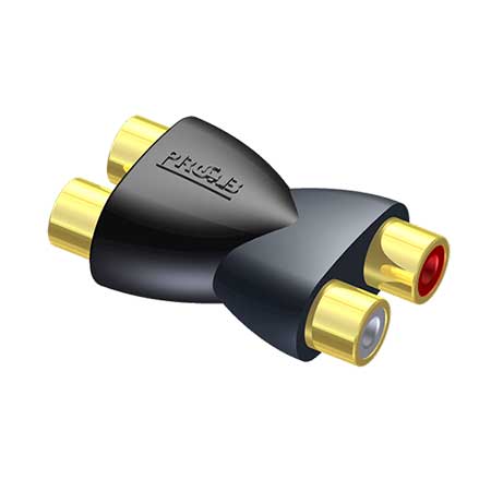 ProCab CLP108 Adapter 2 x RCA/Cinch female to 2 x RCA/Cinch female