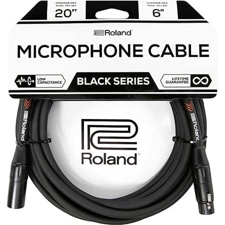 Roland RMC-B20 6m Microphone Cable - Black Series