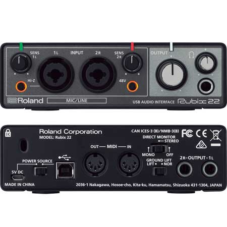 Roland Rubix-22 High Resolution USB audio interface 2in 2 out