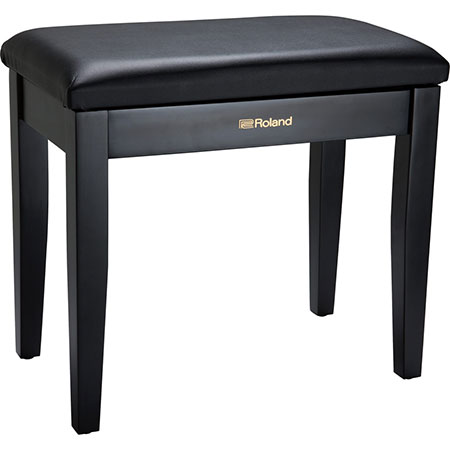 Roland RPB-100BK-EU Piano Bench, Satin Black, vinyl seat, music compartment (EU model)