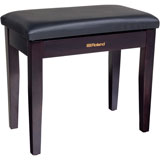 Roland RPB-100RW-EU Piano Bench, Satin Black, vinyl seat, music compartment (EU model)