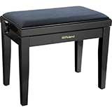 Roland RPB-220BK-EU Piano Bench, Satin Black, velours seat (EU model)