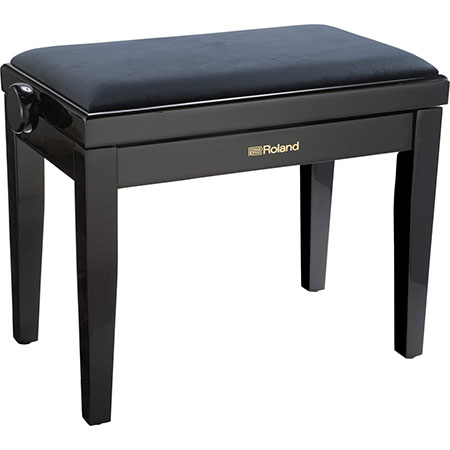 Roland RPB-220PE-EU Piano Bench, Polished Ebony, velours seat (EU model)