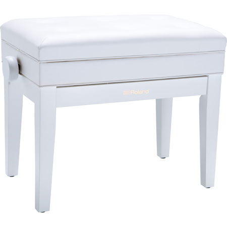 Roland RPB-400WH-EU Piano Bench, Satin White, vinyl seat (EU model)