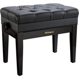 Roland RPB-500PE-EU Piano Bench, Polished Ebony, vinyl seat, music compartment (EU model)