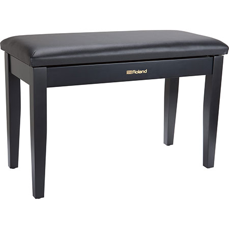 Roland RPB-D100BK-EU Piano Bench, Duet Size, Satin Black, vinyl seat, music compartment (EU model)