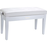 Roland RPB-D300WH-EU Piano Bench, Duet Size, Satin White, vinyl seat (EU model)