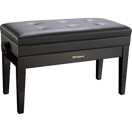 Roland RPB-D400PE-EU Piano Bench, Duet Size, Polished Ebony, vinyl seat (EU model)