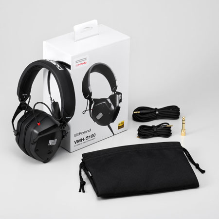 Roland VMH-S100 V-Moda headphones precisely tuned for music production