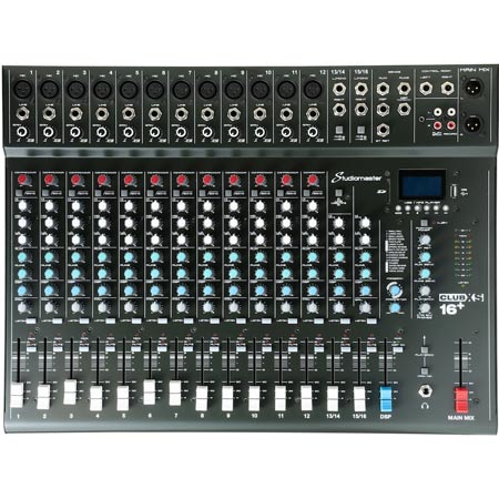 Studiomaster CLUBXS16+ 12 Channel 12 x mic input mixer with USB/SD