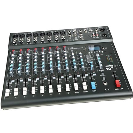 Studiomaster CLUBXS12+ 12 Channel 8 x mic + 2 stereo line input mixer with USB/SD