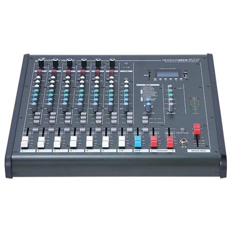 Studiomaster SessionMix 822 6 mic + 1 stereo, 2 group, with media / bluetooth mixer