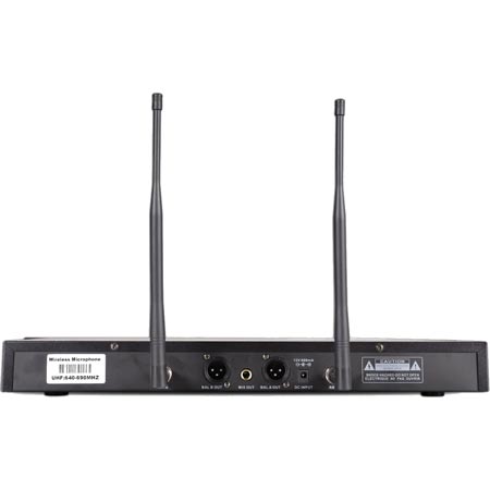 Wharfedale WF-300 Dual handheld wireless midrophone set with EQ, long range (600-690 MHz)