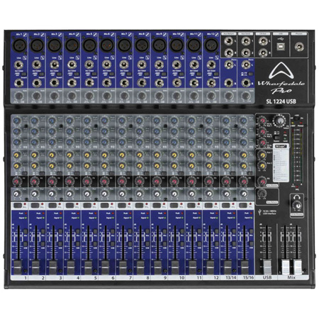 Wharfedale SL-1224 USB USB Studio/Live Mixer 12 mono+2 stereo in