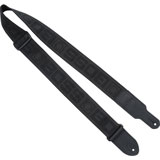 Boss BSM-20-BB Instrument Strap with the BOSS Monogram Logo, Black with Black BOSS Logo