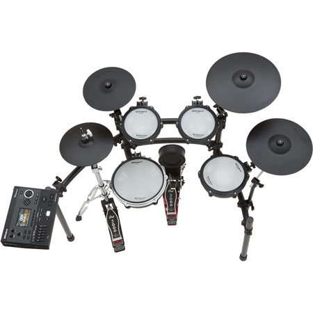 Roland TD-513 Space-saving V-Drums 5 Series kit for home practice, studio recording, and small-stage performances
